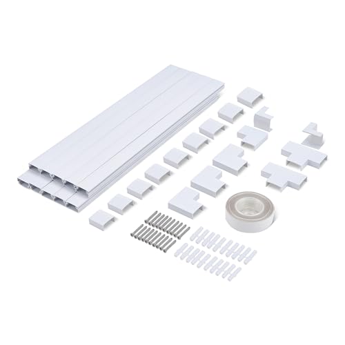 Amazon Basics Canalina Passacavi Bianca 406,4cm PVC