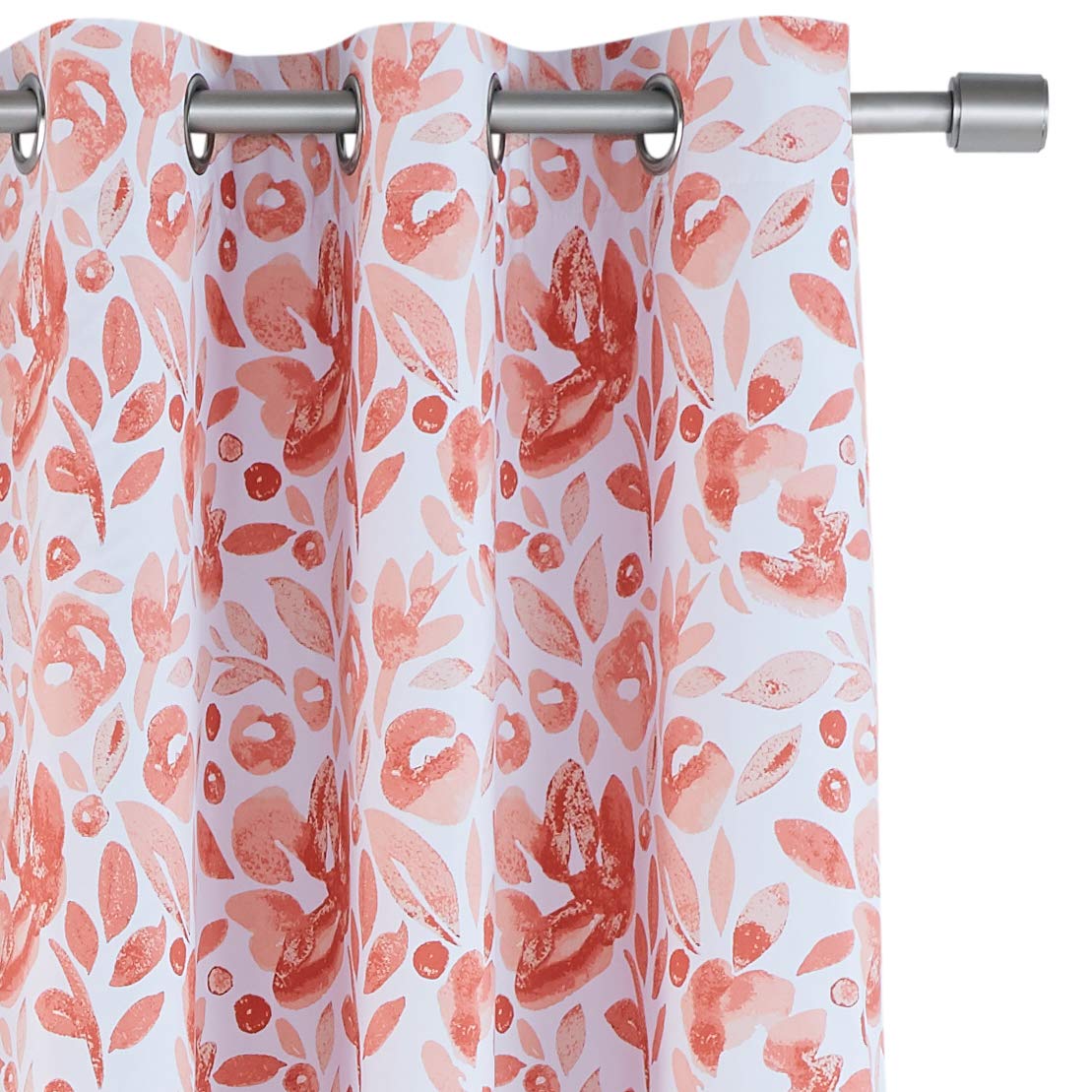 Amazon Basics SilkySoft 42x84 tenda oscurante rosa floreale 2 pezzi