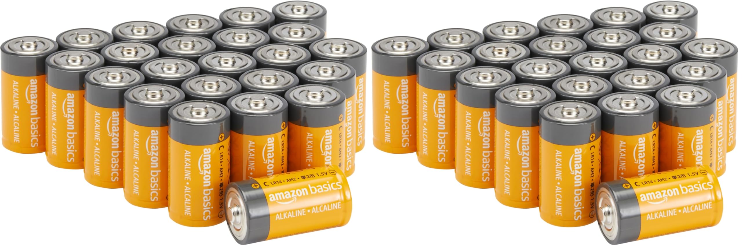 Amazon Basics Batterie C Alcaline 1,5V Confezione da 12 Durevoli