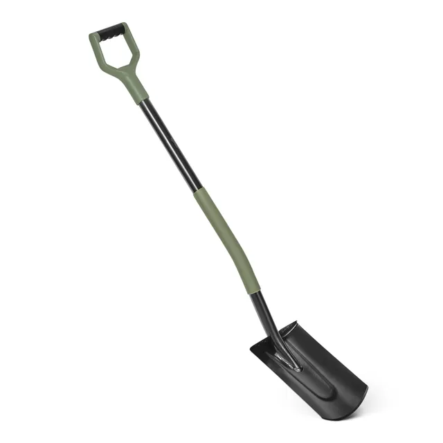 Amazon Basics pala da giardinaggio piatta 47 pollici acciaio nera
