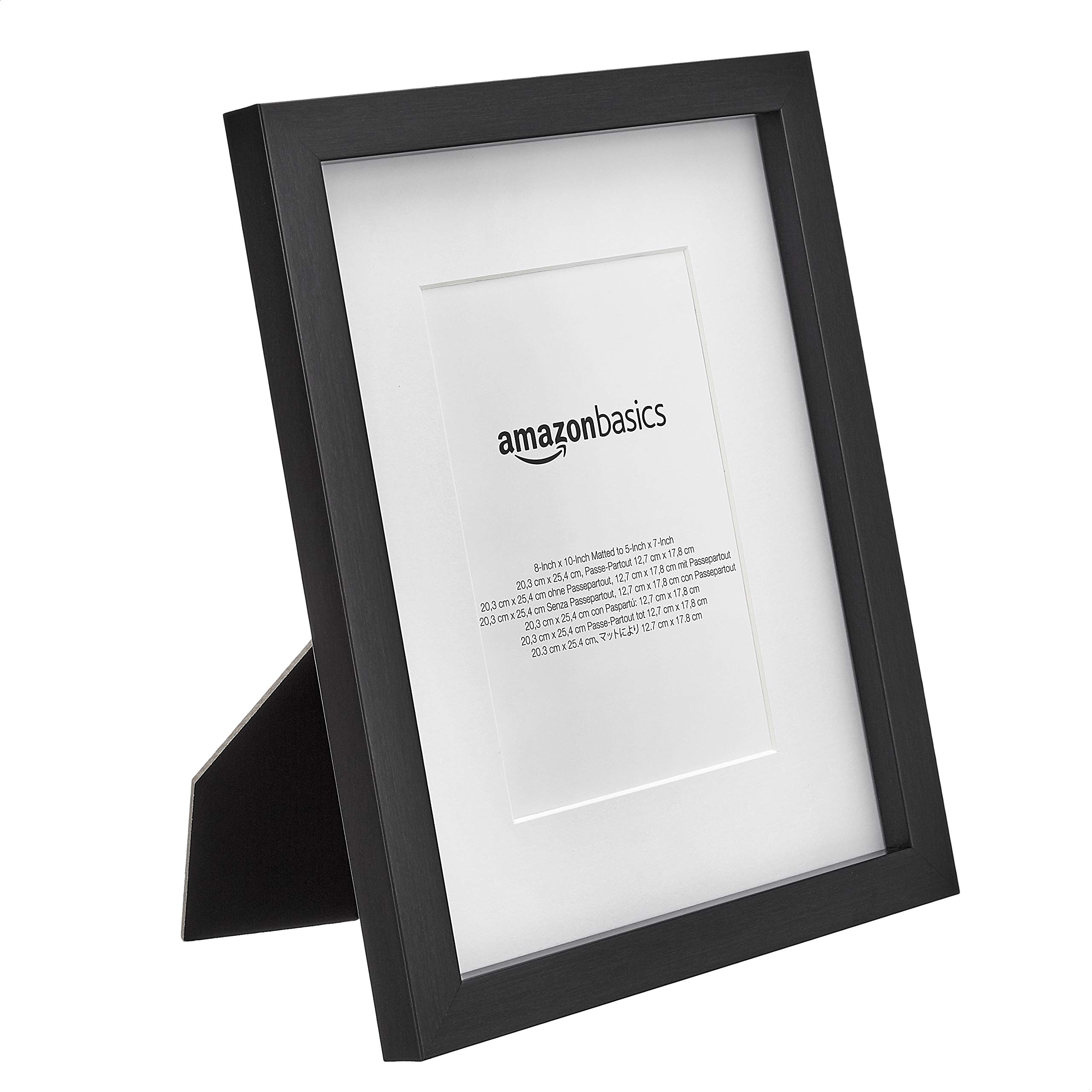 AmazonBasics Cornice Foto 20x25 Nera con Passe-Partout 13x18
