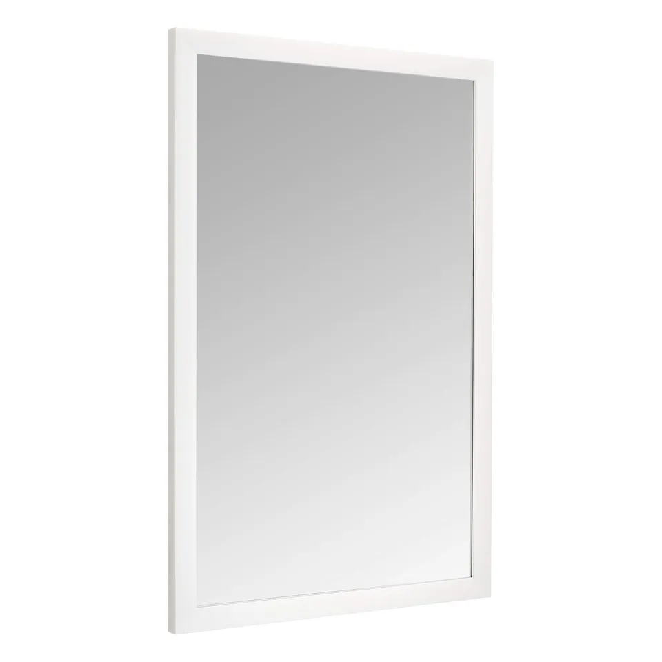 AmazonBasics Specchio da parete 61x91 cm bianco cornice standard