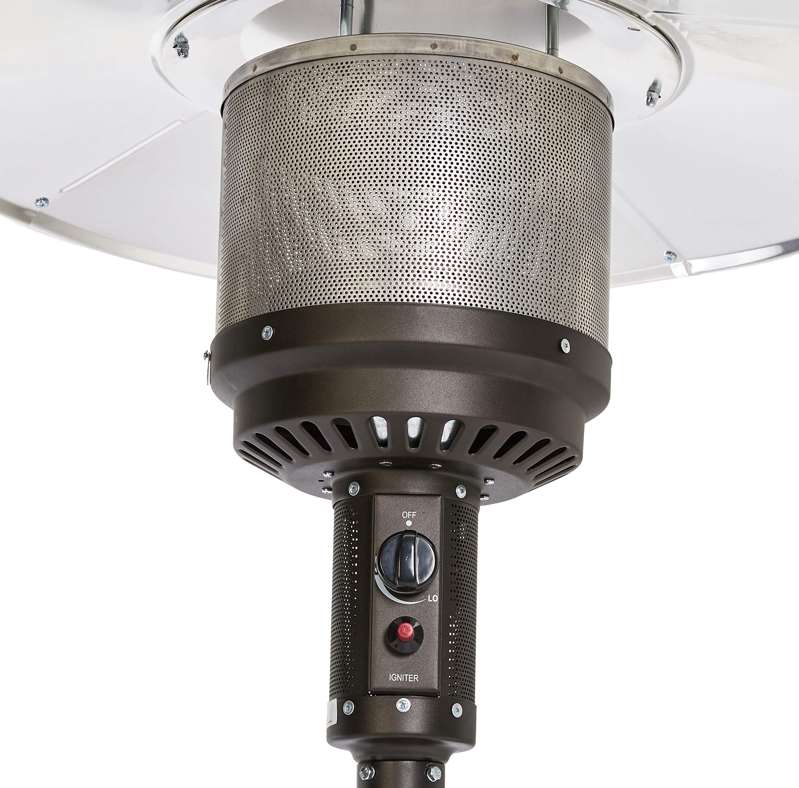 Amazon Basics Stufa a Fungo Acciaio Inox Marrone Sabbia 13,5 kW