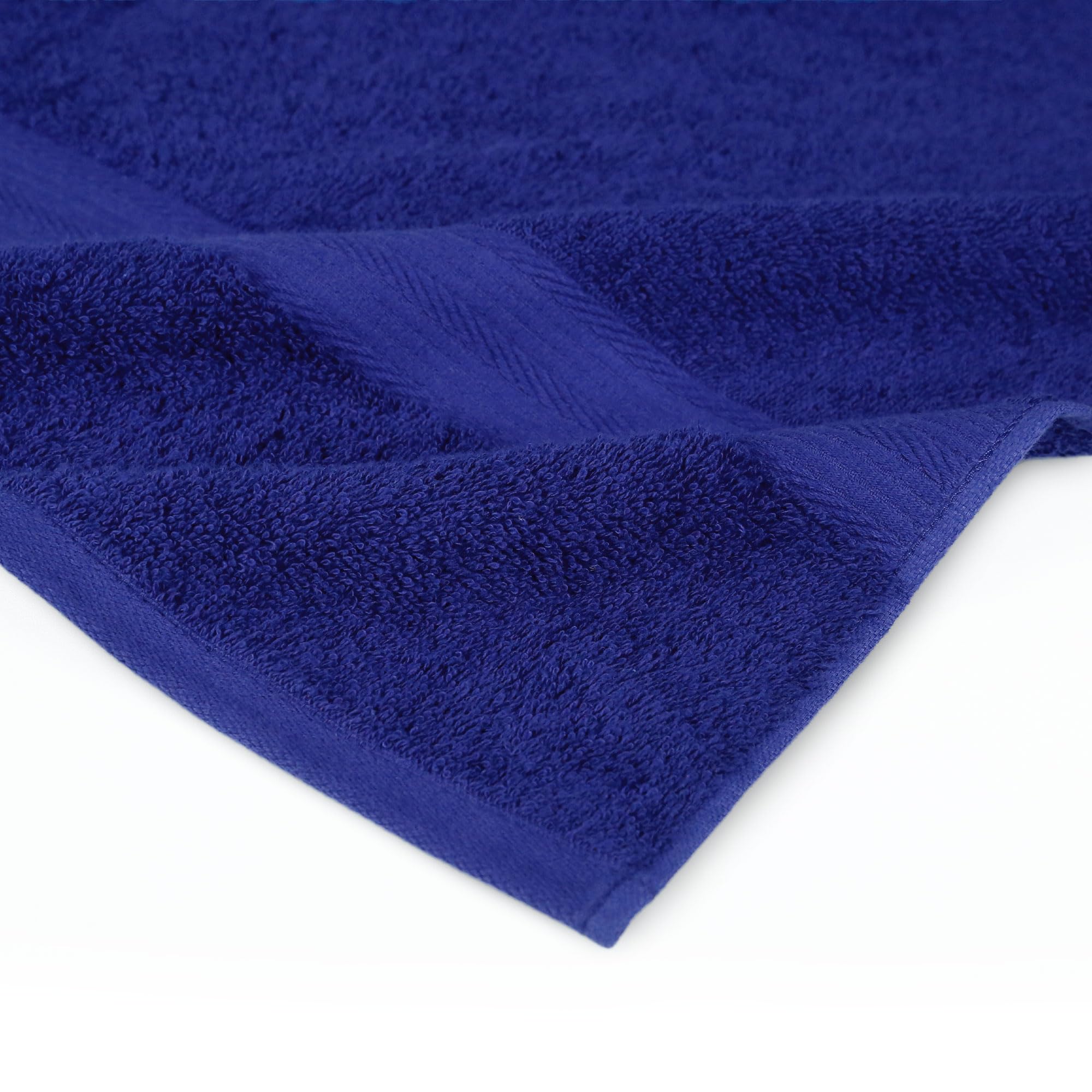 AmazonBasics set asciugamani bagno blu 2 pezzi cotone