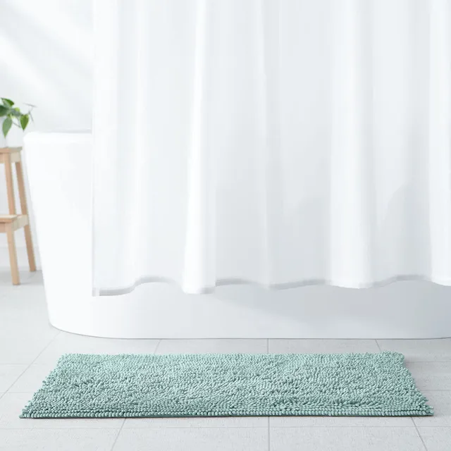 Amazon Basics Tappetino Bagno Microfibra Verde Acqua 53x87