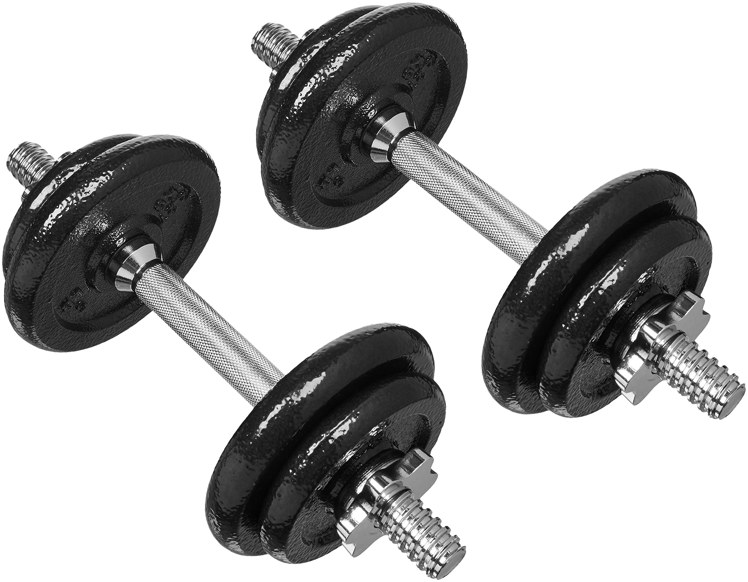 Amazon Basics Set Pesi Regolabili 17,2 kg Nero