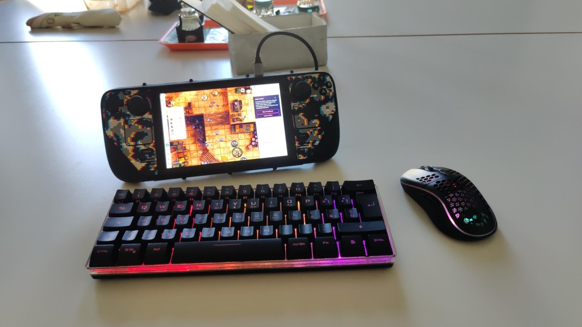 RedThunder K62 kit tastiera e mouse gaming wireless nero RGB