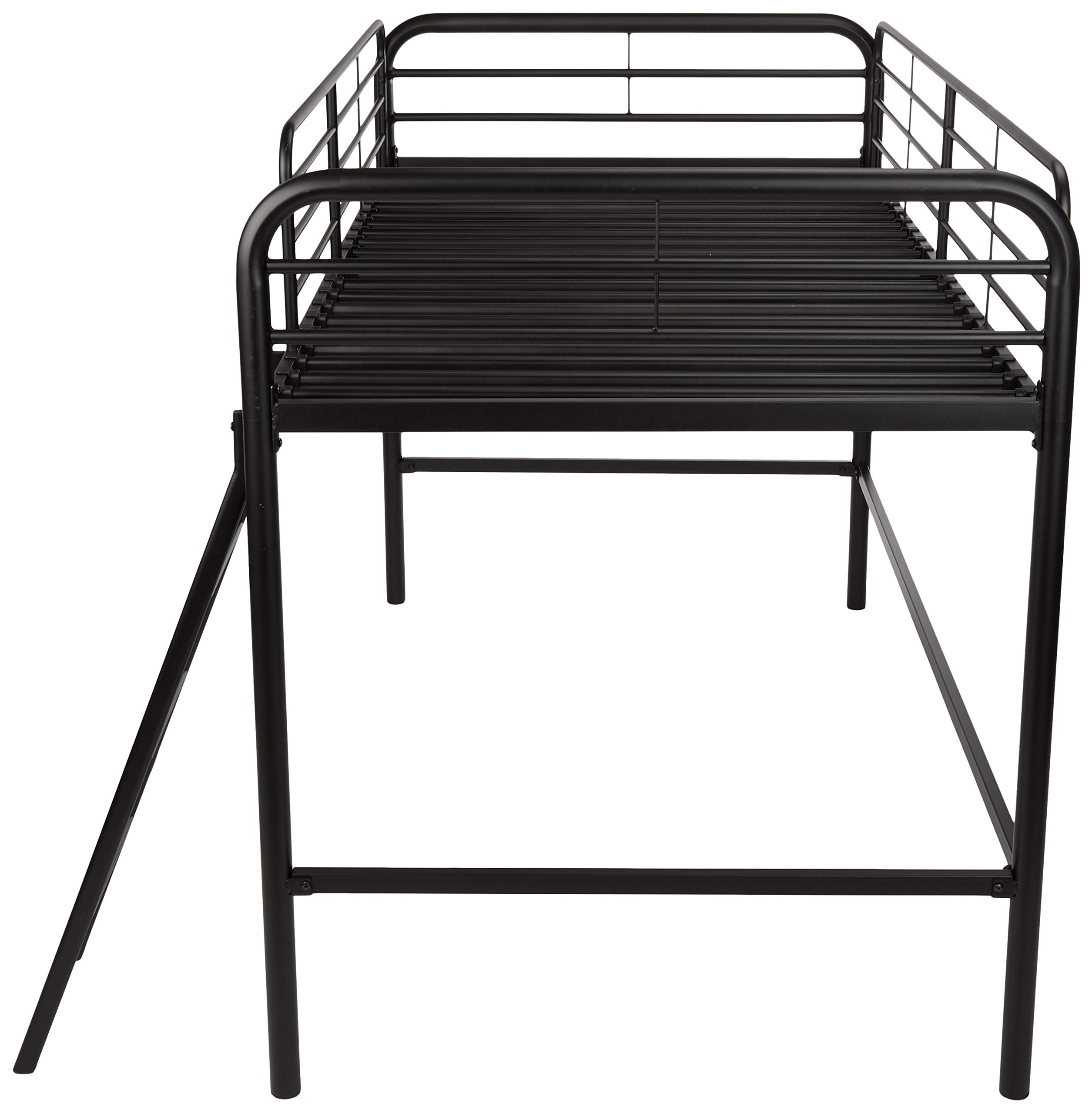 AmazonBasics Letto a Soppalco Singolo Metallo Nero