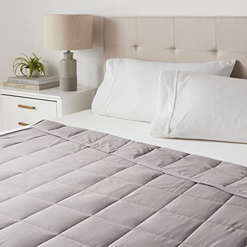 AmazonBasics Coperta Ponderata Cotone 5,4 kg 150x200 Grigio