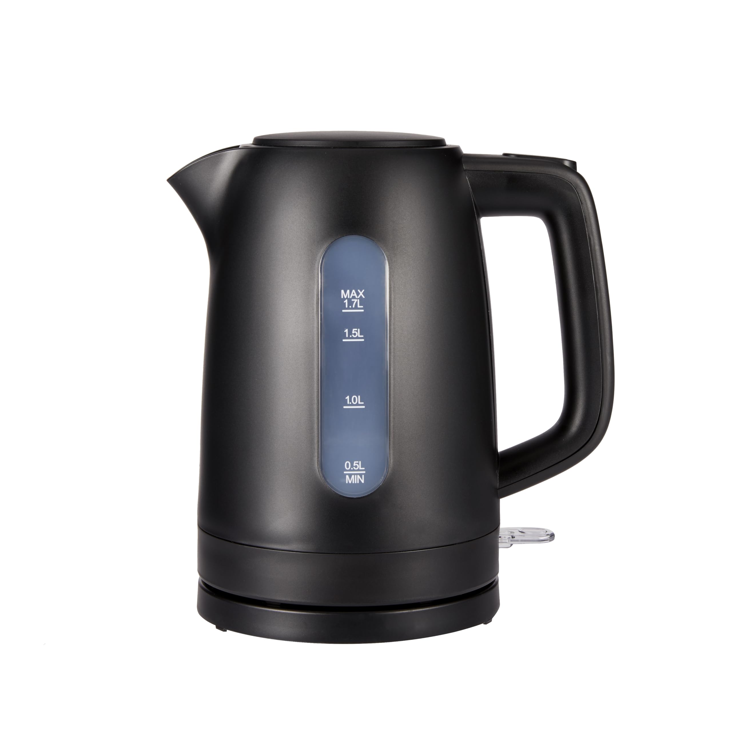 AmazonBasics Bollitore Vetro 1,7 L 2200W Nero Vetro