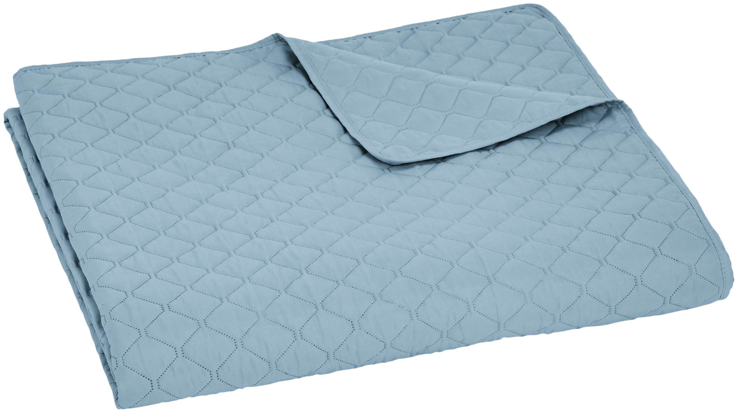 Amazon Basics copriletto trapuntato blu rombi 170x210 cm