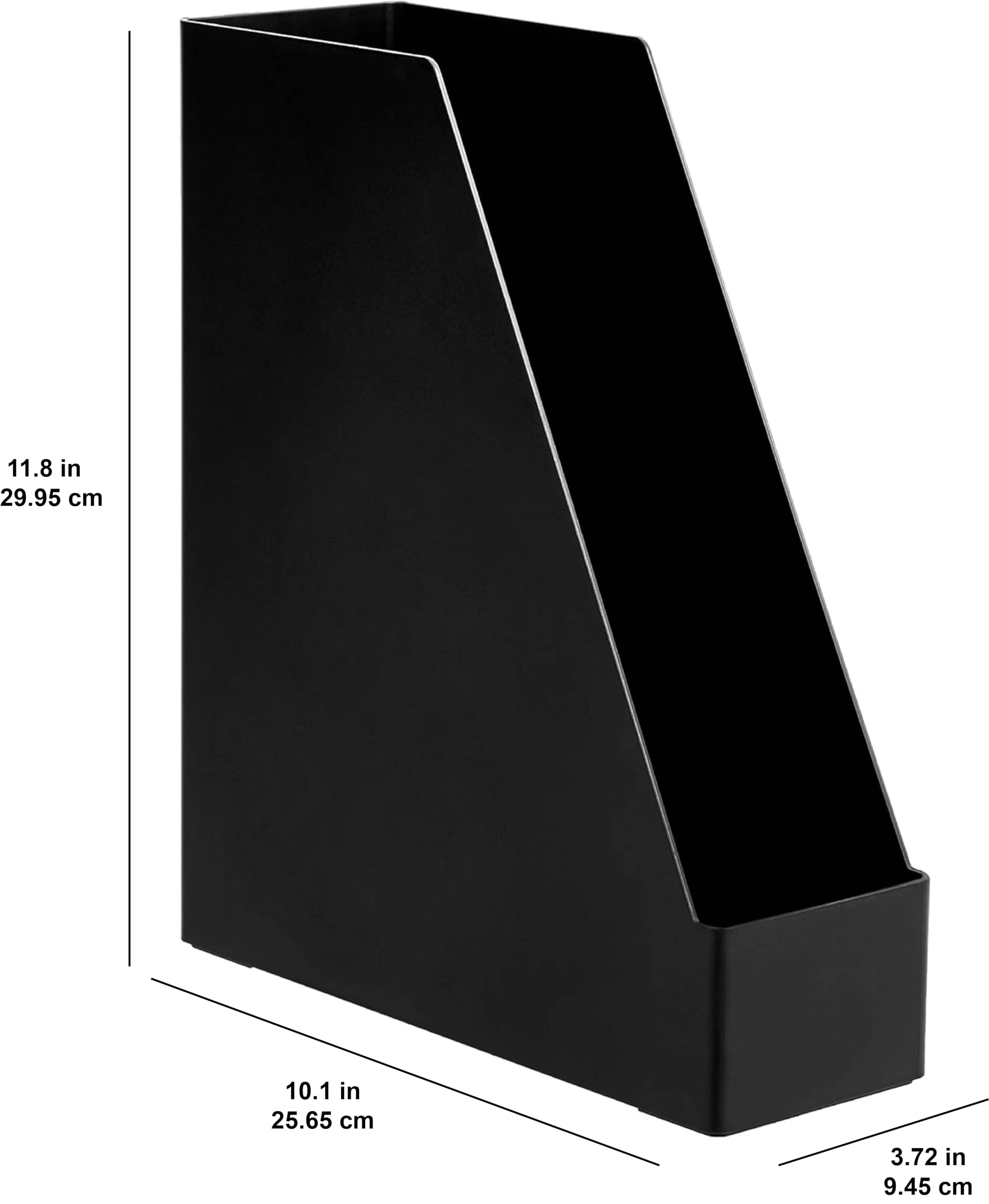 Amazon Basics Portariviste Verticale Nero 2 Pezzi Plastica