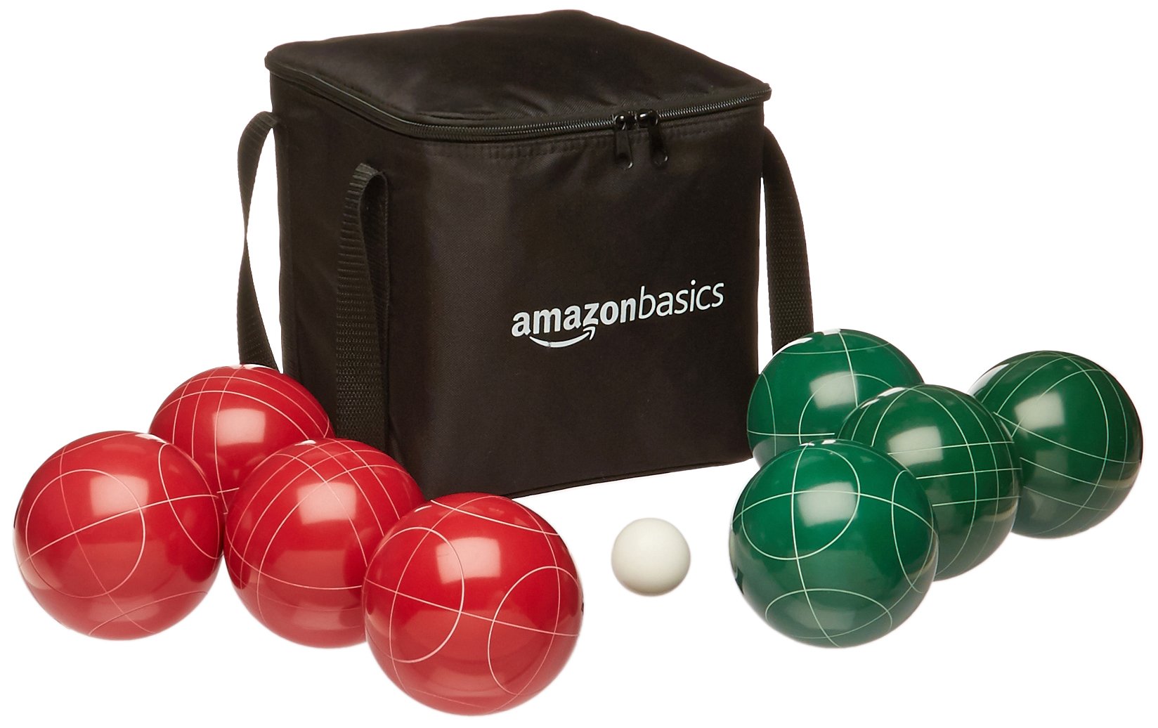 AmazonBasics Set Bocce 100 mm 8+1 con Custodia Adulti