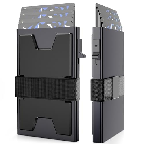 RealPlus portacarte uomo nero 6 carte RFID