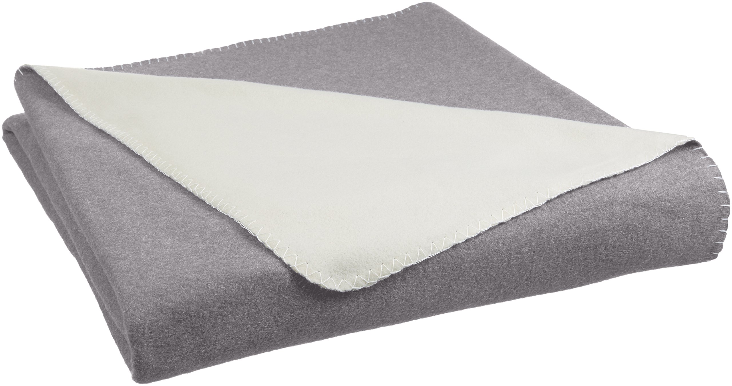 Amazon Basics Coperta Pile 150x200 cm Grigio Crema