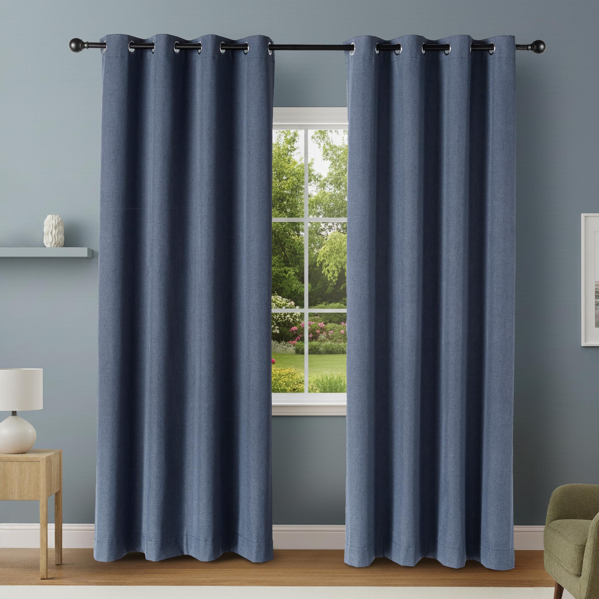 Amazon Basics Tende Oscuranti 132x244 cm Blu Navy 2 Teli