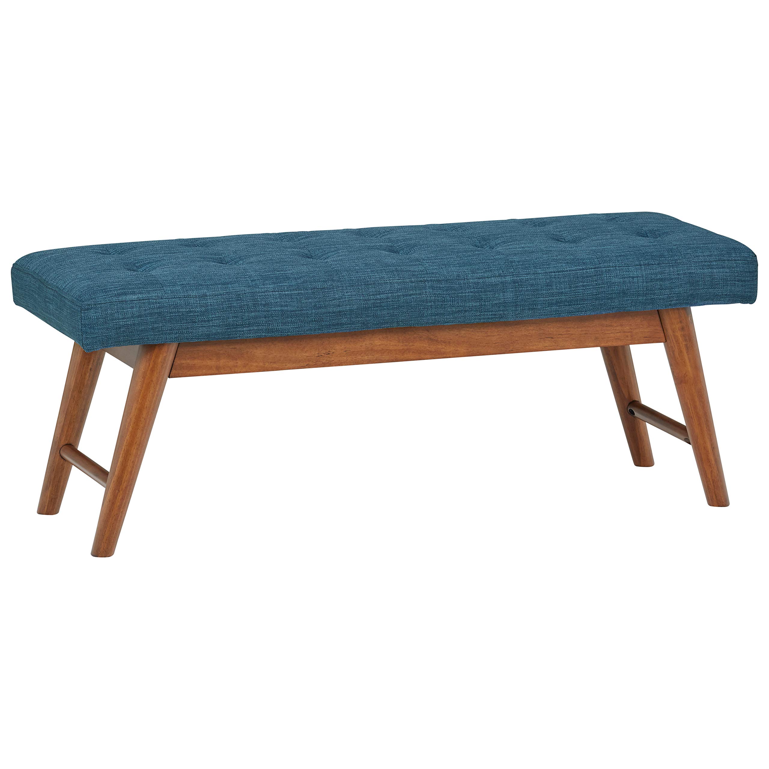 Amazon Basics Sgabello Imbottito Rotondo Beige Pouf Contenitore