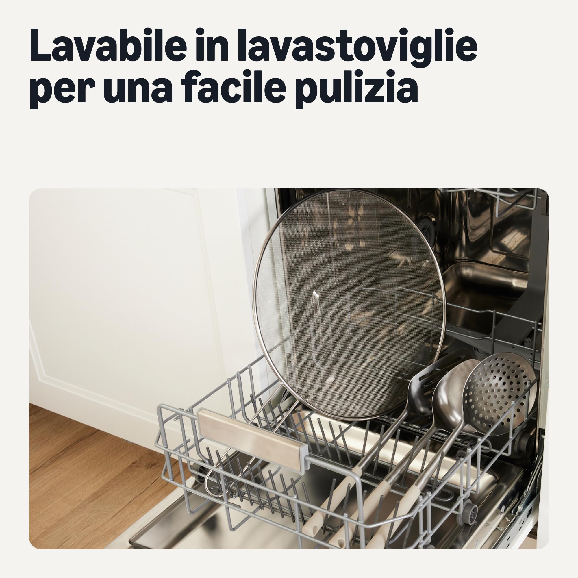 Amazon Basics Paraschizzi Padella Inox 33 cm Antigrasso