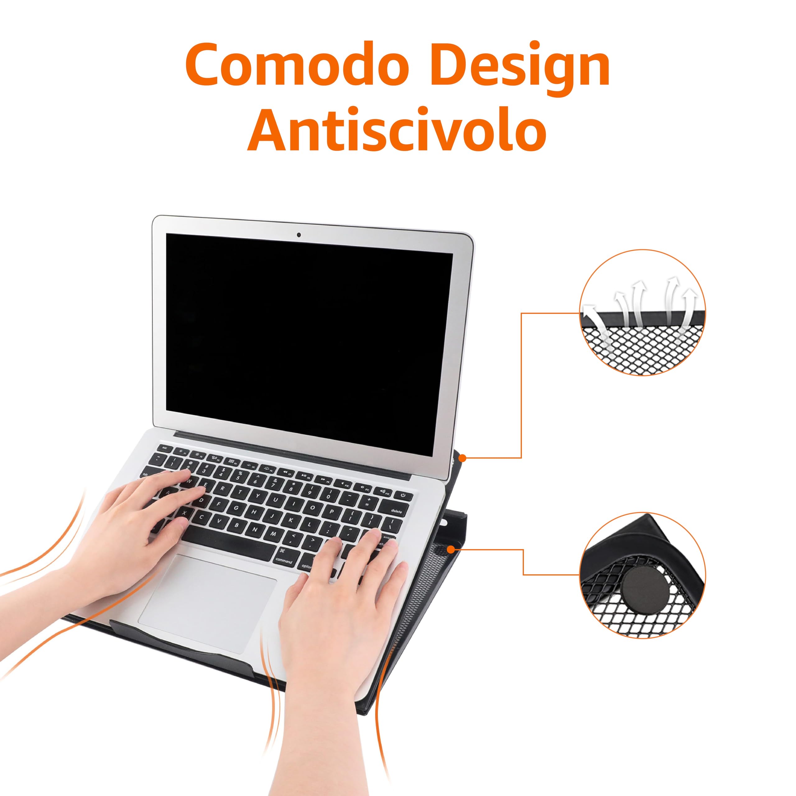 Amazon Basics Supporto Laptop 17,3 Pollici Nero 7 Livelli