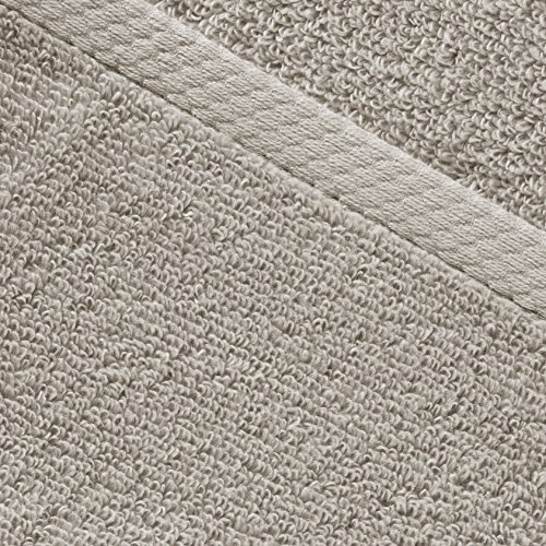 AmazonBasics set asciugamani cotone 6 pezzi platino rapida asciugatura