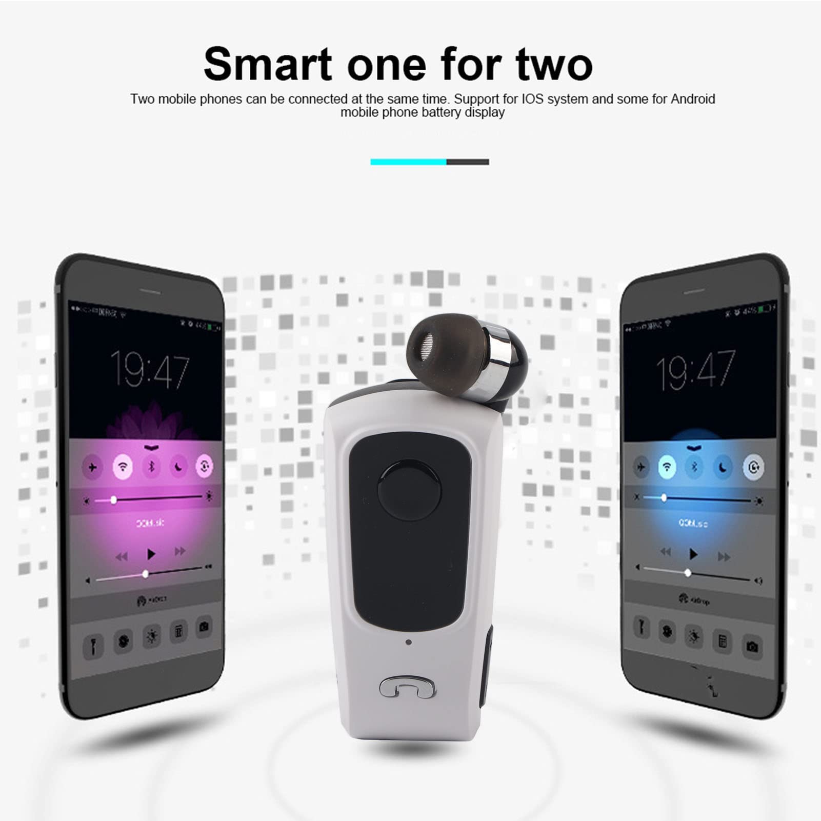 Elprico F920 auricolare bluetooth in ear bianco retrattile