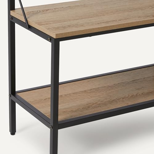 Amazon Basics panca da ingresso con appendiabiti quercia 72 cm
