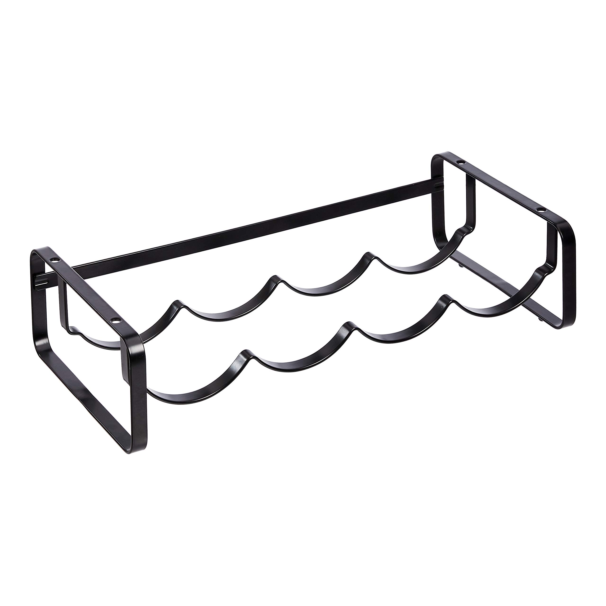 AmazonBasics Portabottiglie da Tavolo Acciaio Confezione da 1 Nero