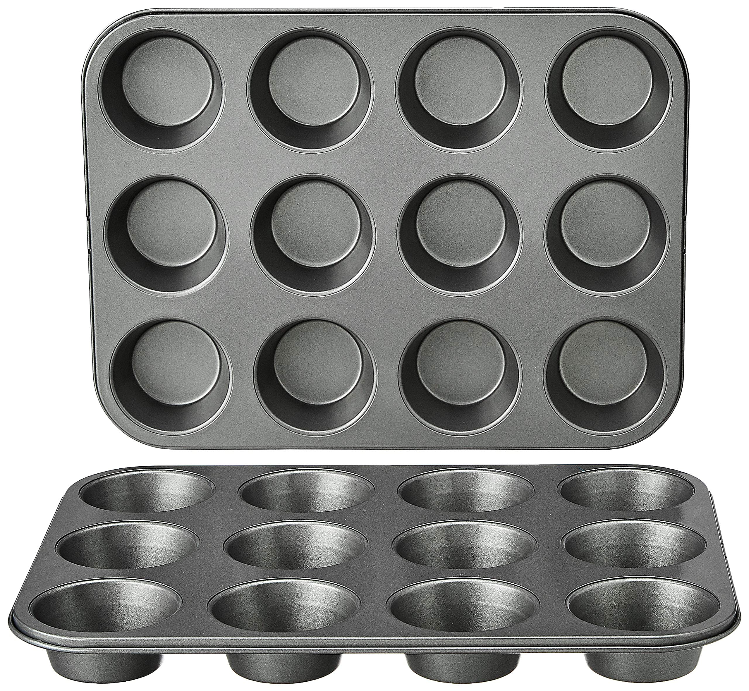 AmazonBasics teglia muffin antiaderente 12 stampi confezione 2