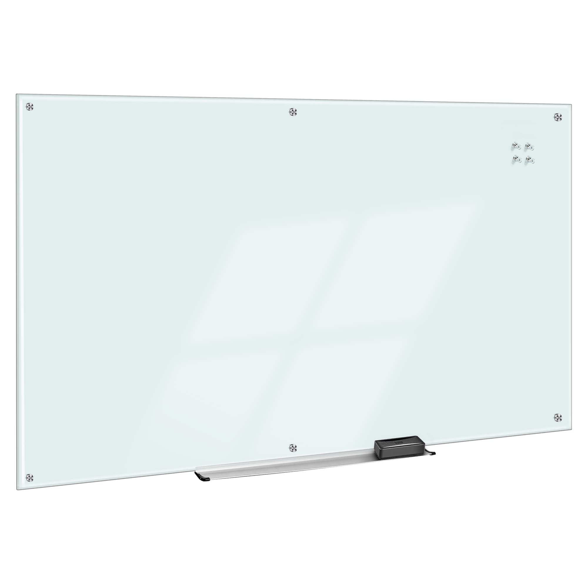 AmazonBasics Lavagna in Vetro Magnetica Bianca 183x122 cm Cancellabile