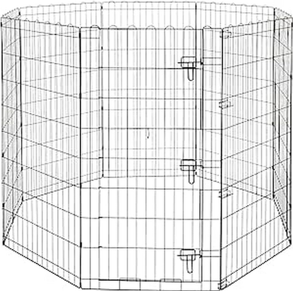 Amazon Basics Recinto Cani Metallo Nero 8 Pannelli 76 cm Pieghevole