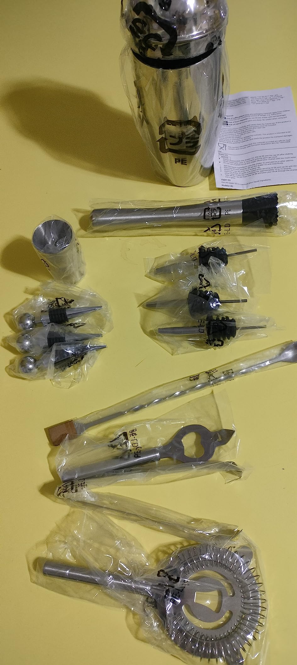 Amazon Basics set bar cocktail inox 5 pezzi 24 oz