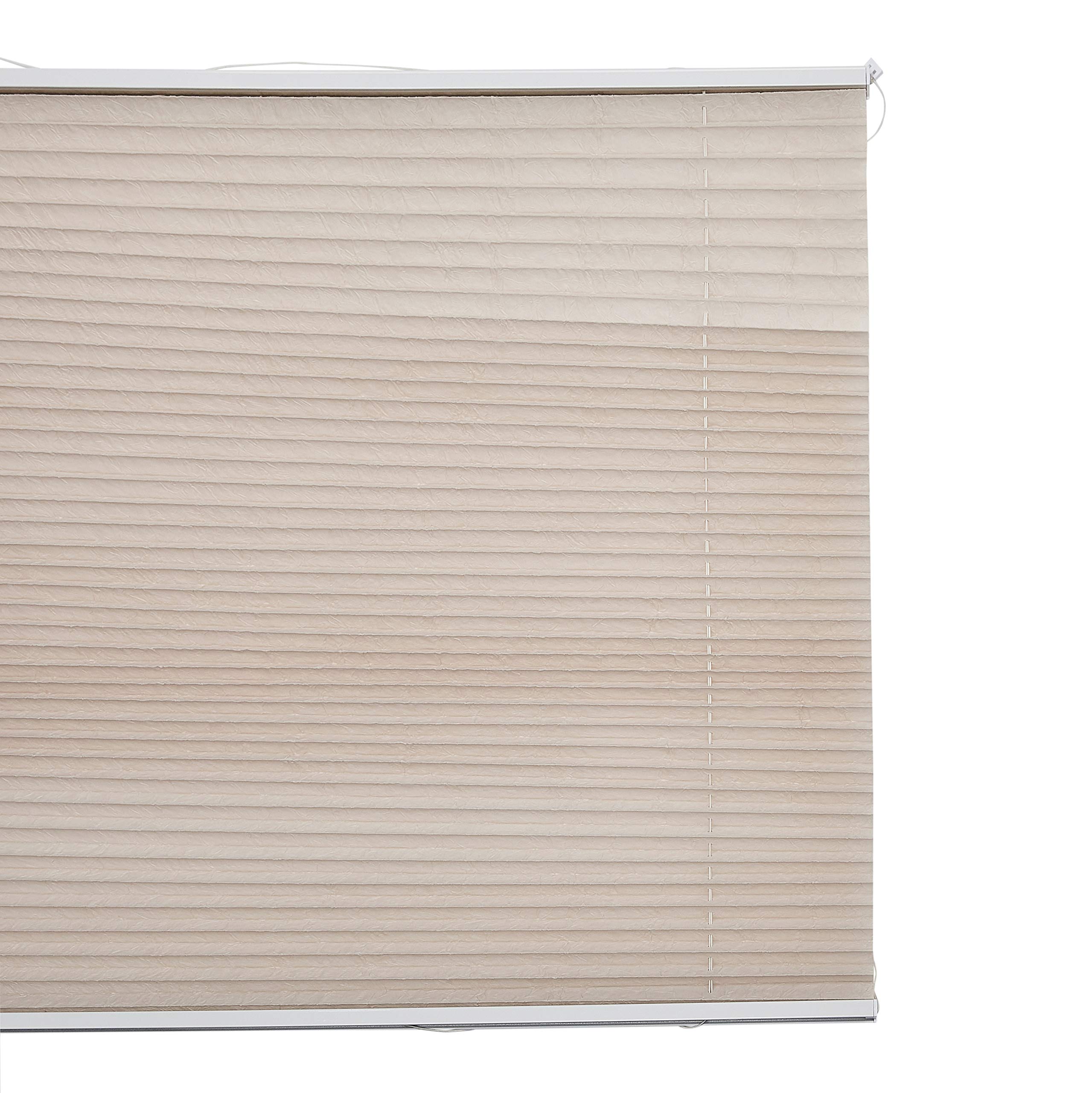 Amazon Basics Tenda Plissettata 70x130 cm Crema Senza Trapano