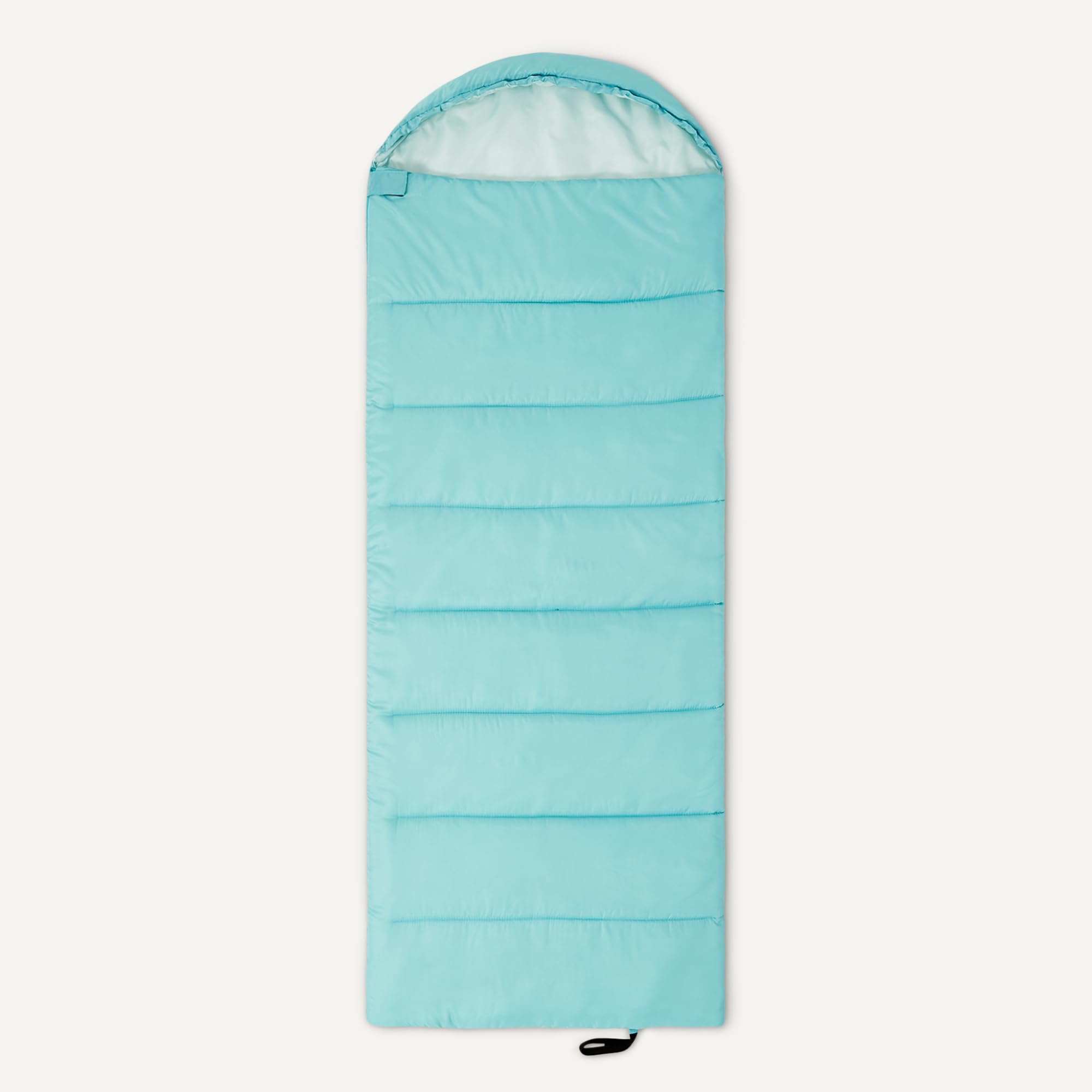 Amazon Basics Sacco a Pelo 50F/10C Blu Acqua 1 Persona 3 Stagioni