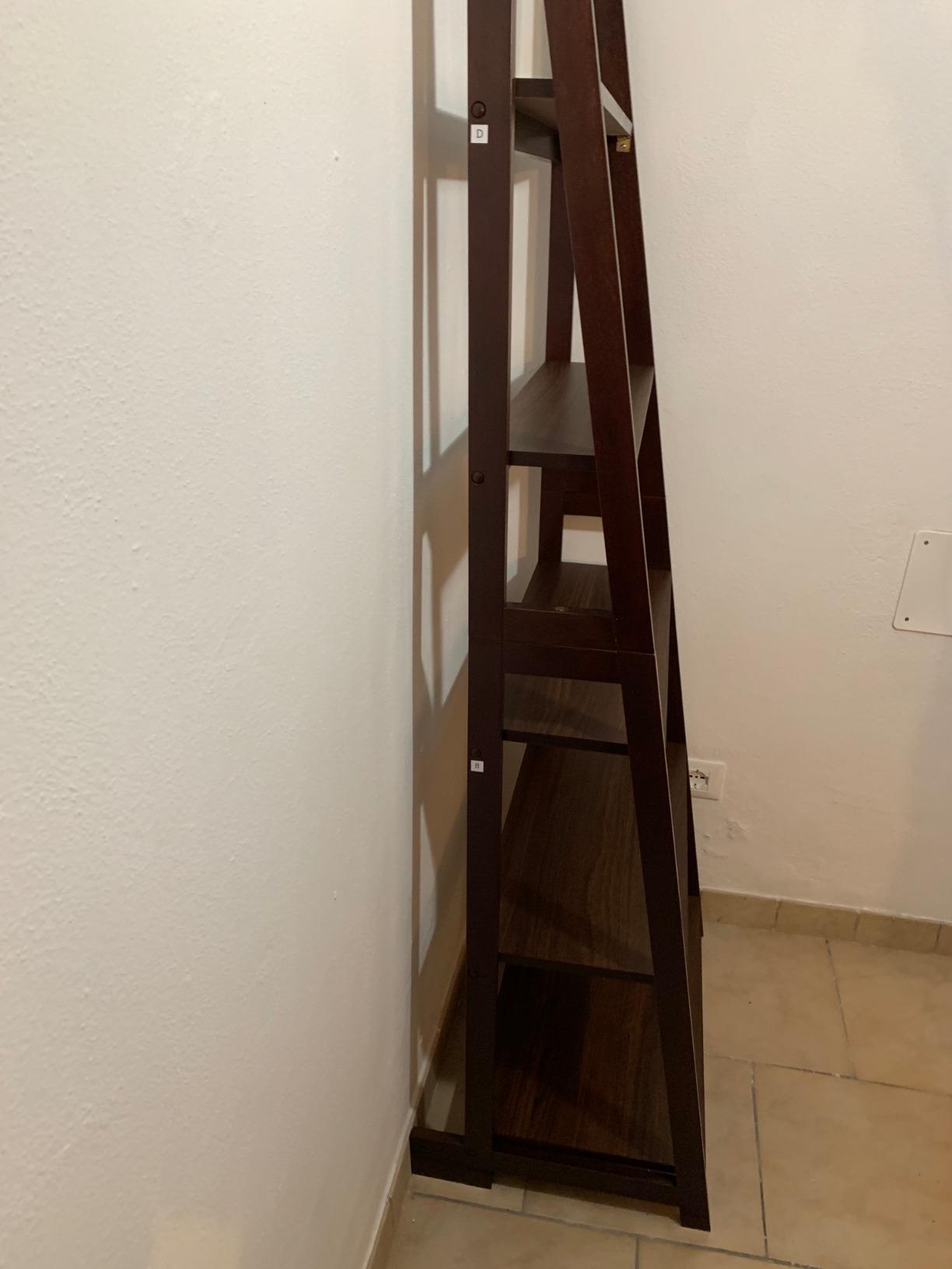 Amazon Basics Libreria a Scala 5 Ripiani Legno Bianca