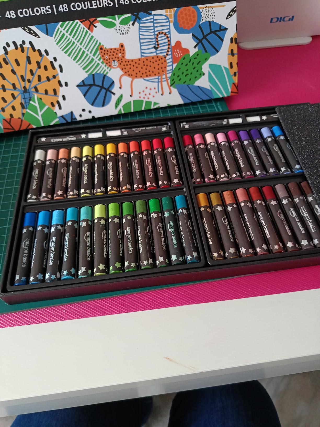 Amazon Basics pastelli a olio morbidi 48 colori per artisti