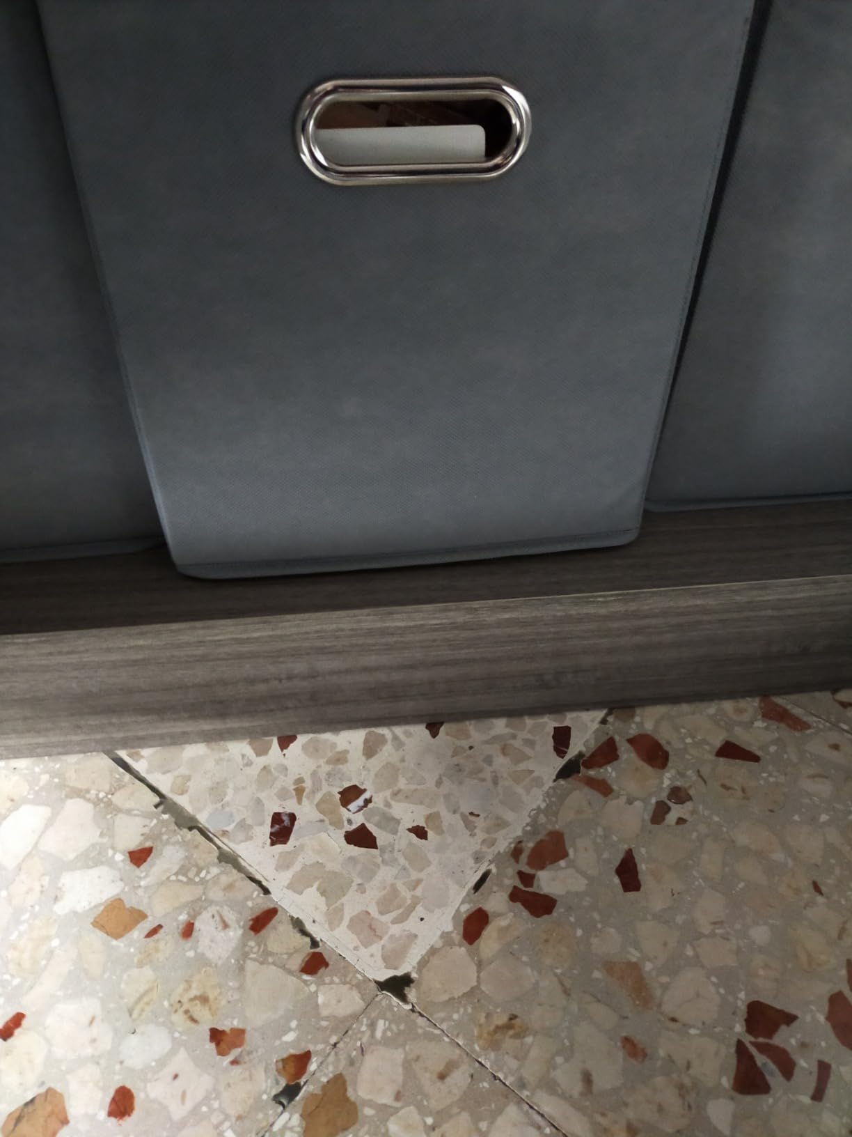 AmazonBasics Cubi Portaoggetti Tessuto Grigio Zig-Zag 6 pezzi
