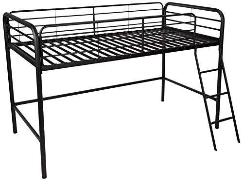 AmazonBasics Letto a Soppalco Singolo Metallo Nero