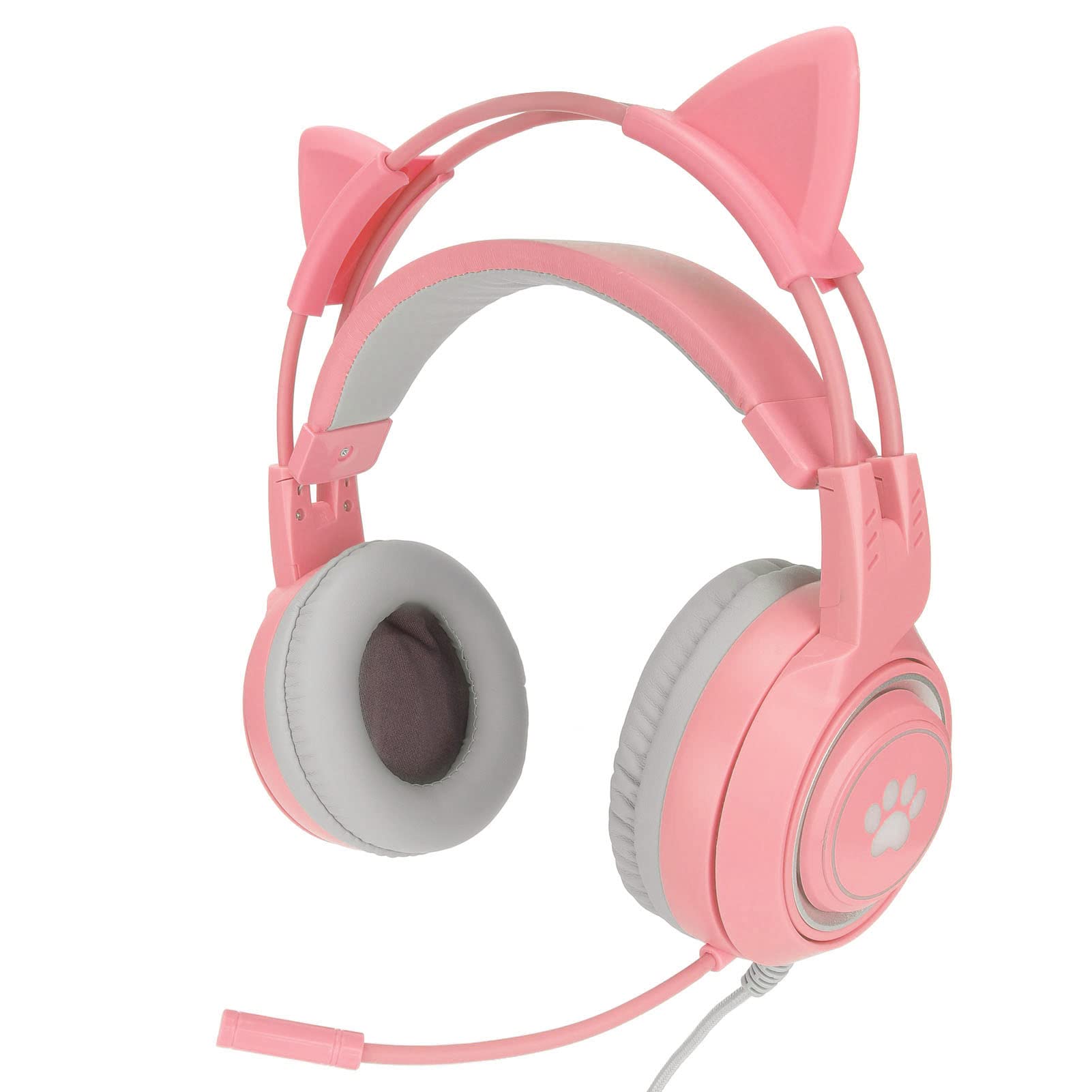 Elprico SY-G2 cuffie gaming rosa orecchie gatto USB
