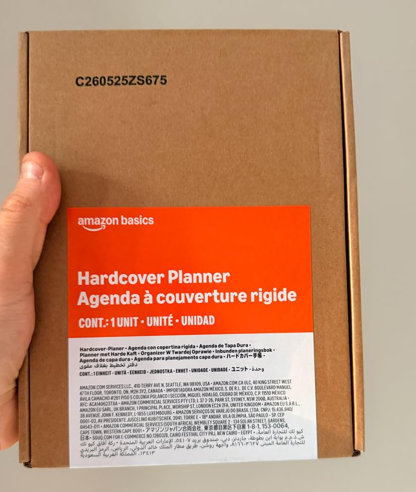 AmazonBasics Agenda Giornaliera A5 Copertina Rigida Blu Navy