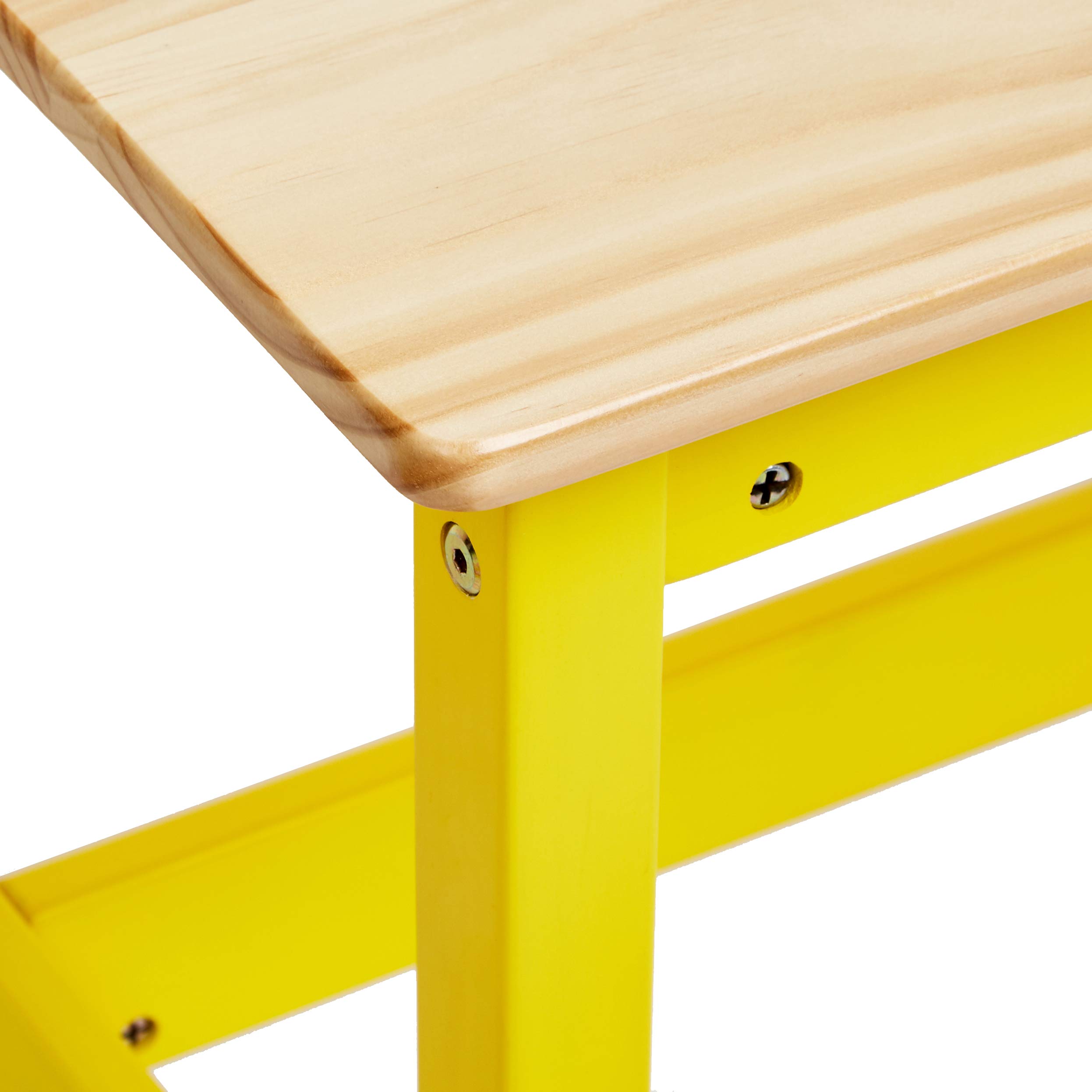 AmazonBasics set tavolo e panche bambini legno naturale