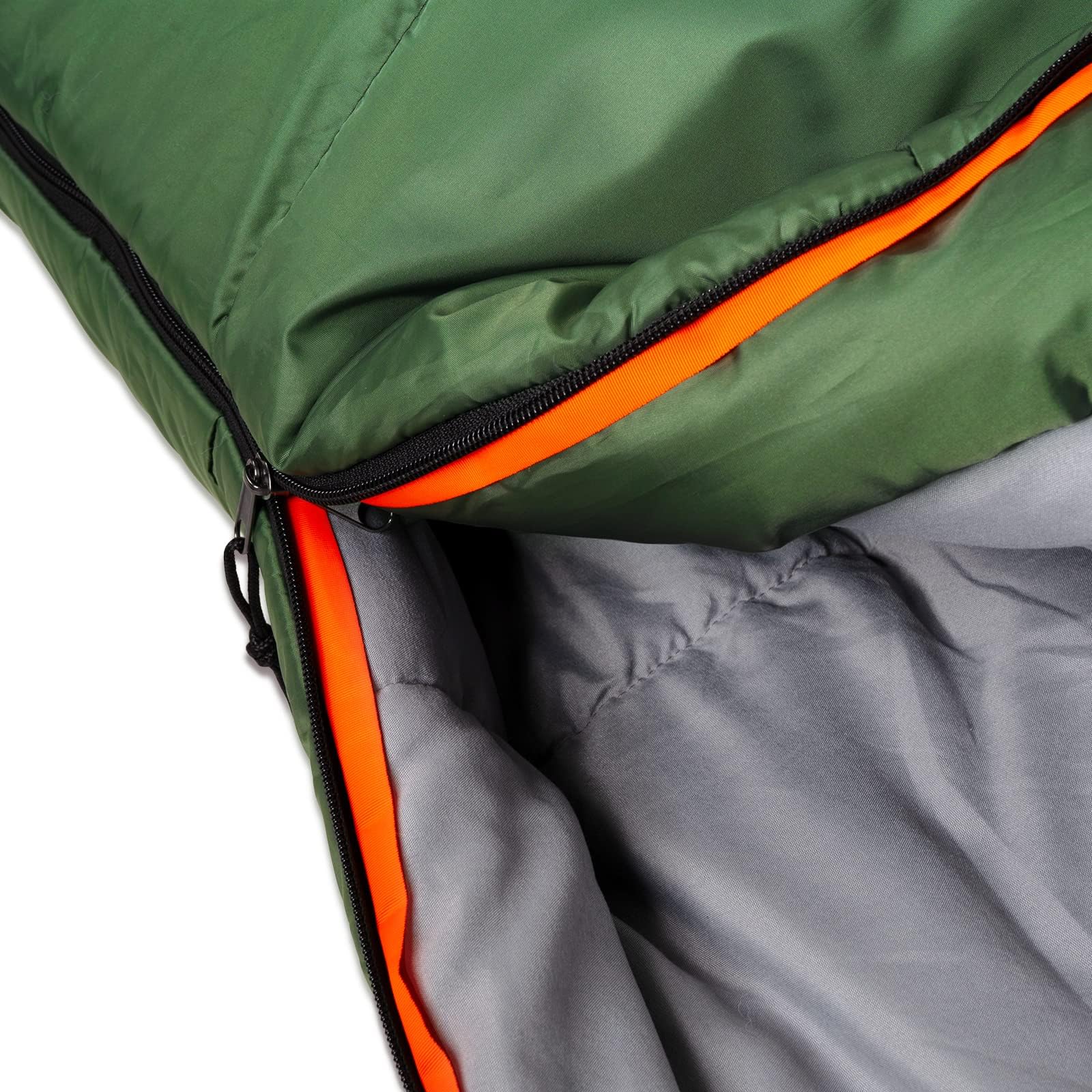 Amazon Basics Sacco a Pelo Mummia -6°C Verde Oliva