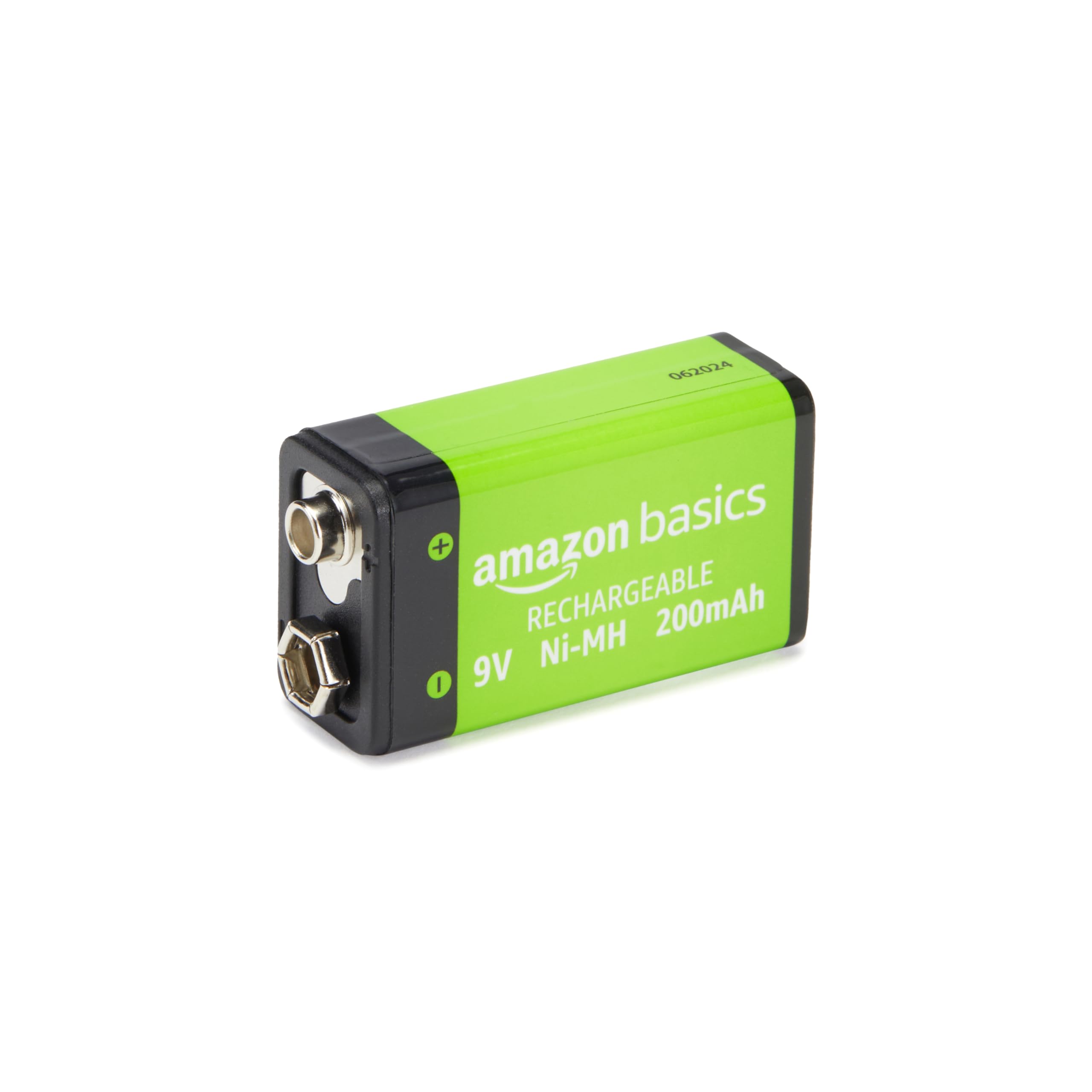 AmazonBasics Batterie 9V Ricaricabili NiMH 200mAh 4 Pezzi