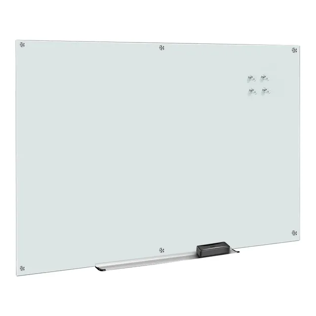 AmazonBasics Lavagna in Vetro Magnetica Bianca 183x122 cm Cancellabile