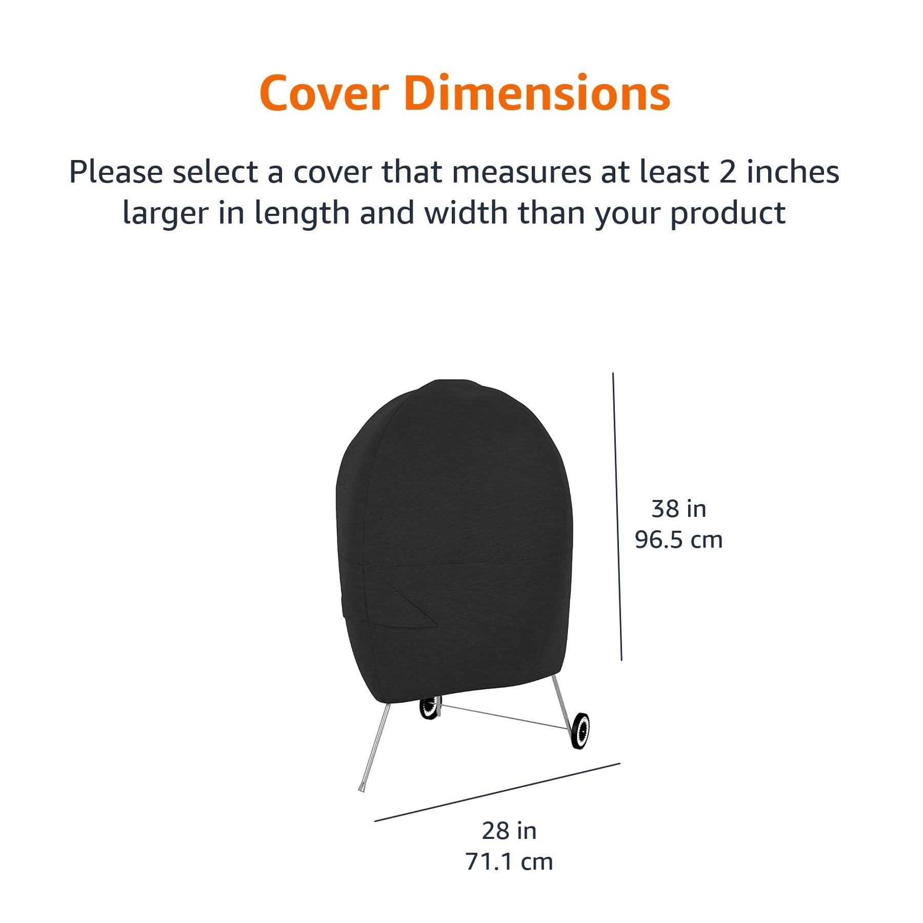 AmazonBasics telo barbecue cupola 71x71x96 nero impermeabile