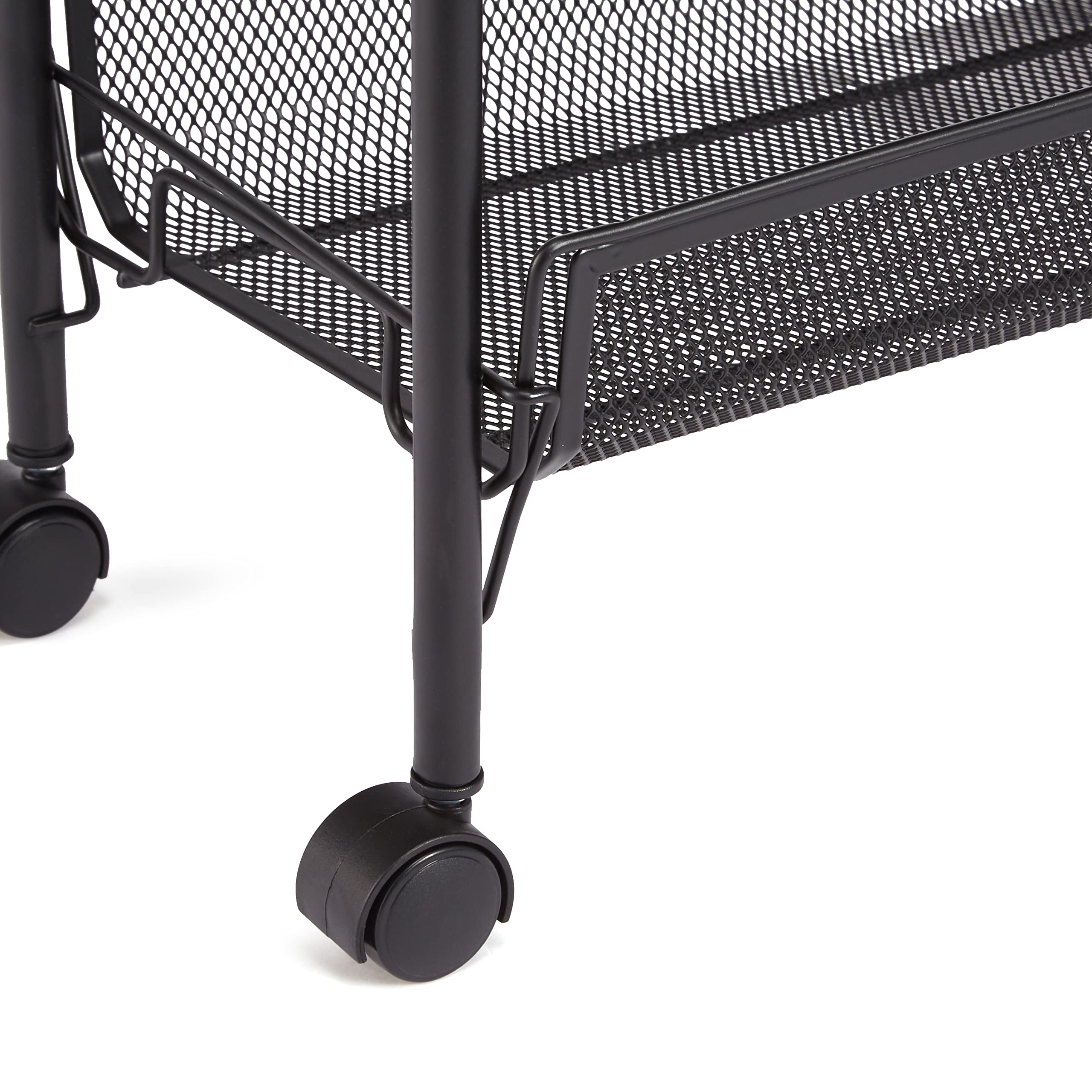 Amazon Basics carrello metallo 4 ripiani nero rete