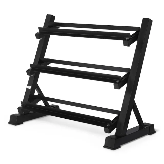 Amazon Basics rack manubri 3 livelli nero acciaio