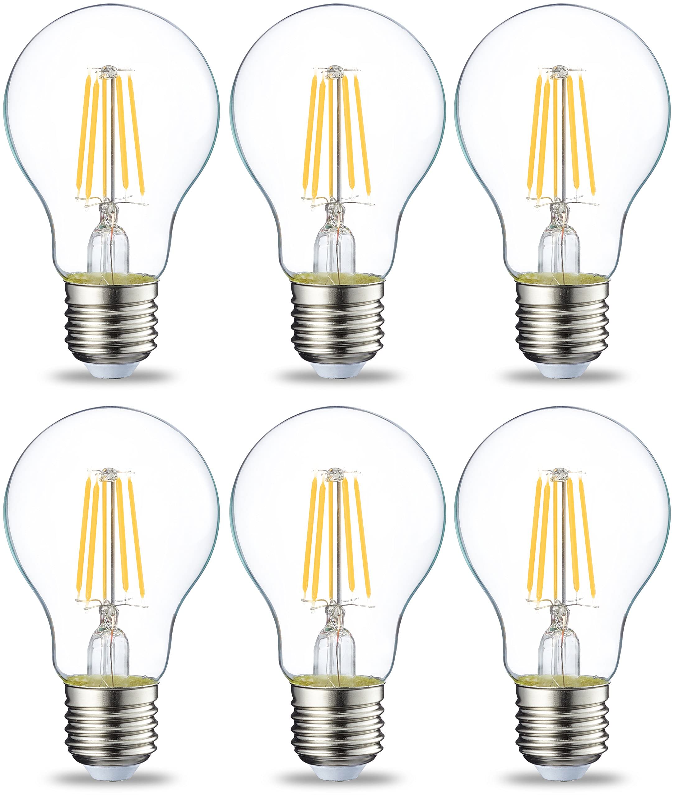 AmazonBasics lampadine LED E27 4,3W confezione 6 pezzi luce calda