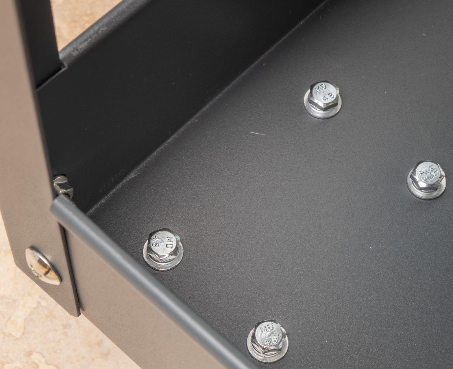 Amazon Basics Carrello Multiuso 3 Ripiani Rosso Acciaio