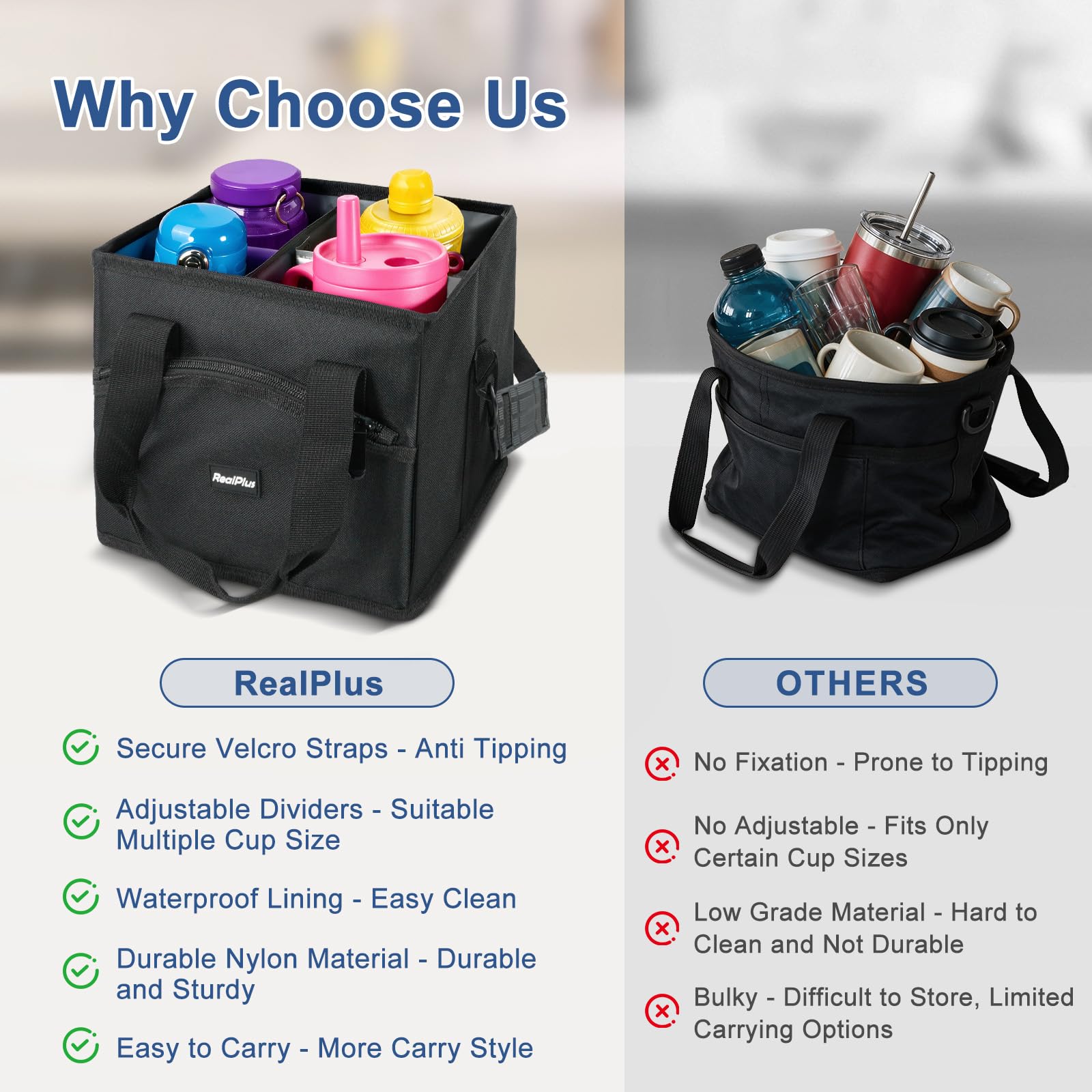 RealPlus borsa portabottiglie 4 bottiglie con tracolla