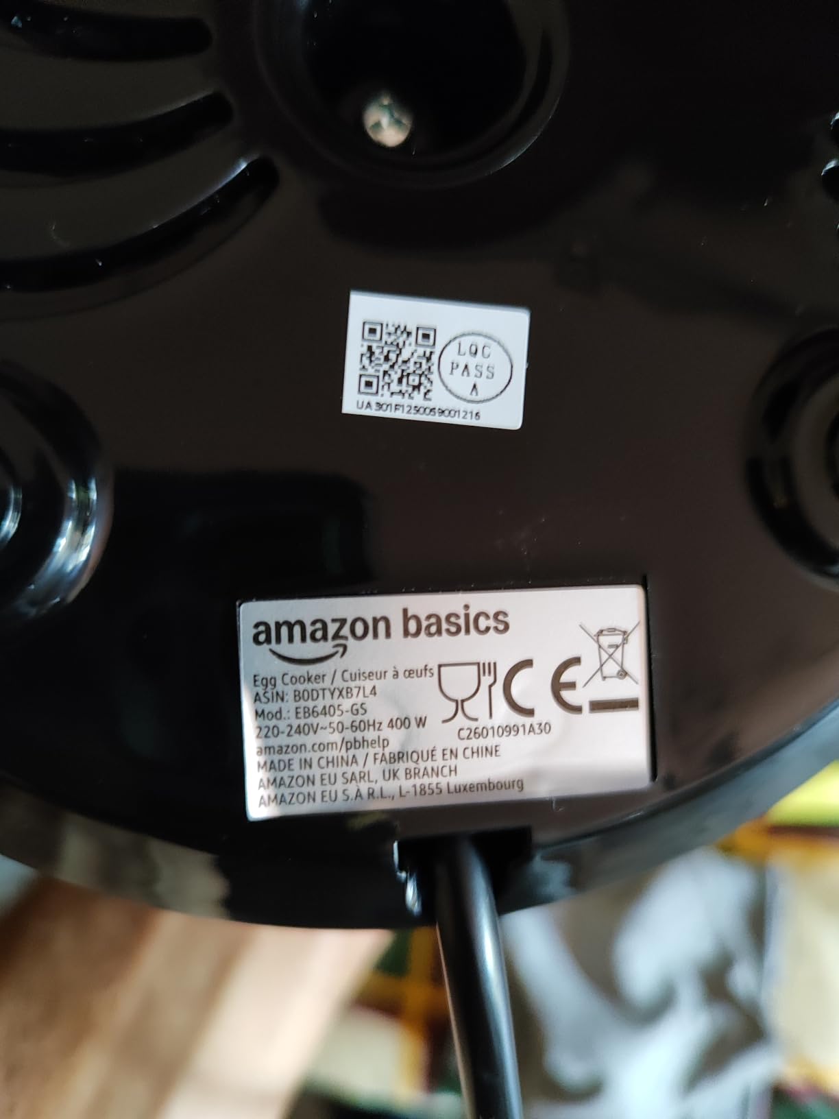 AmazonBasics Cuociuova Elettrico 7 Uova Nero senza BPA